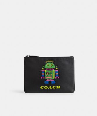 ＜COACH＞【コズミック】　コーチ　ポーチ　２８・ロボット